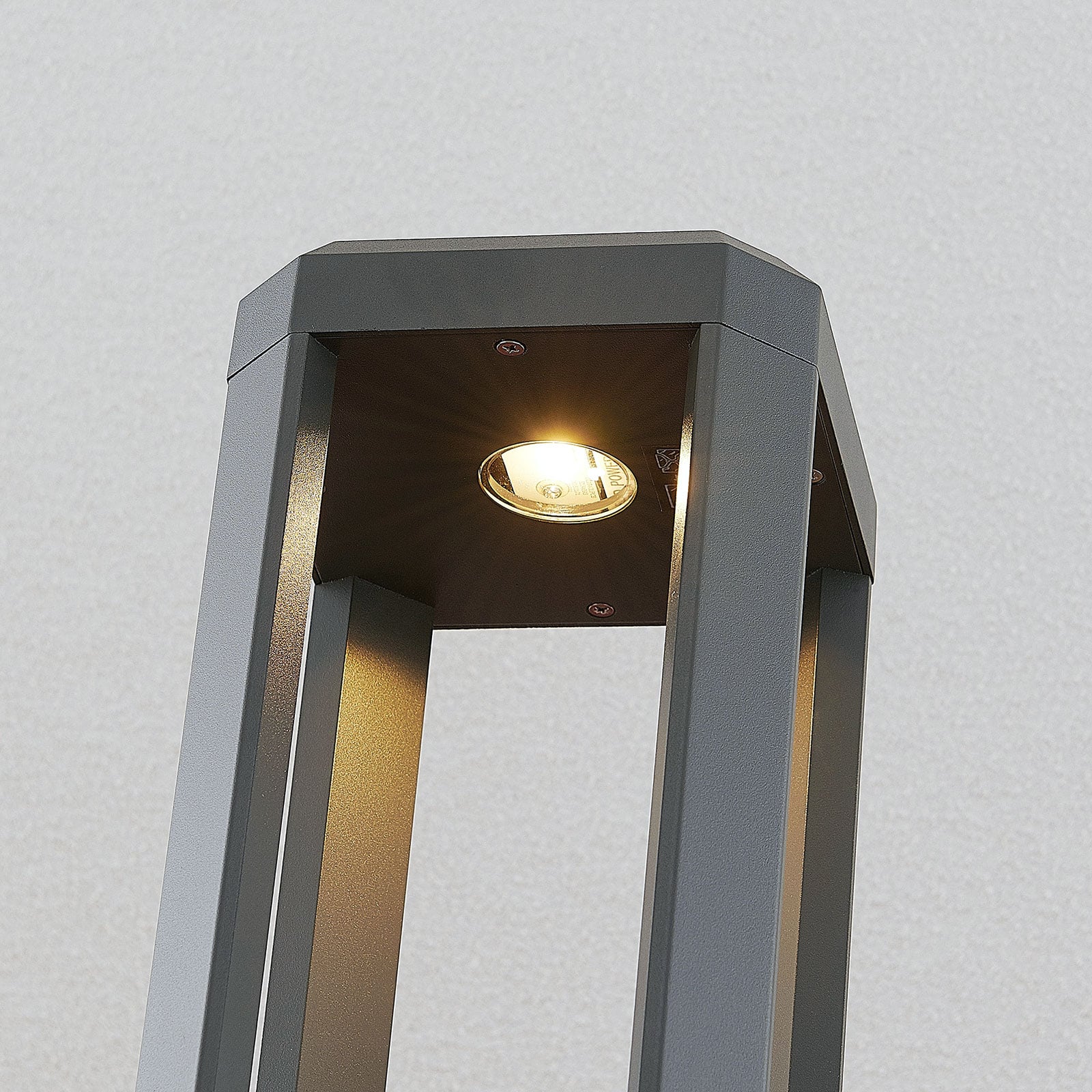 LED stolpelampe Fery antrasitt aluminium 50 cm IP65 sideprofil