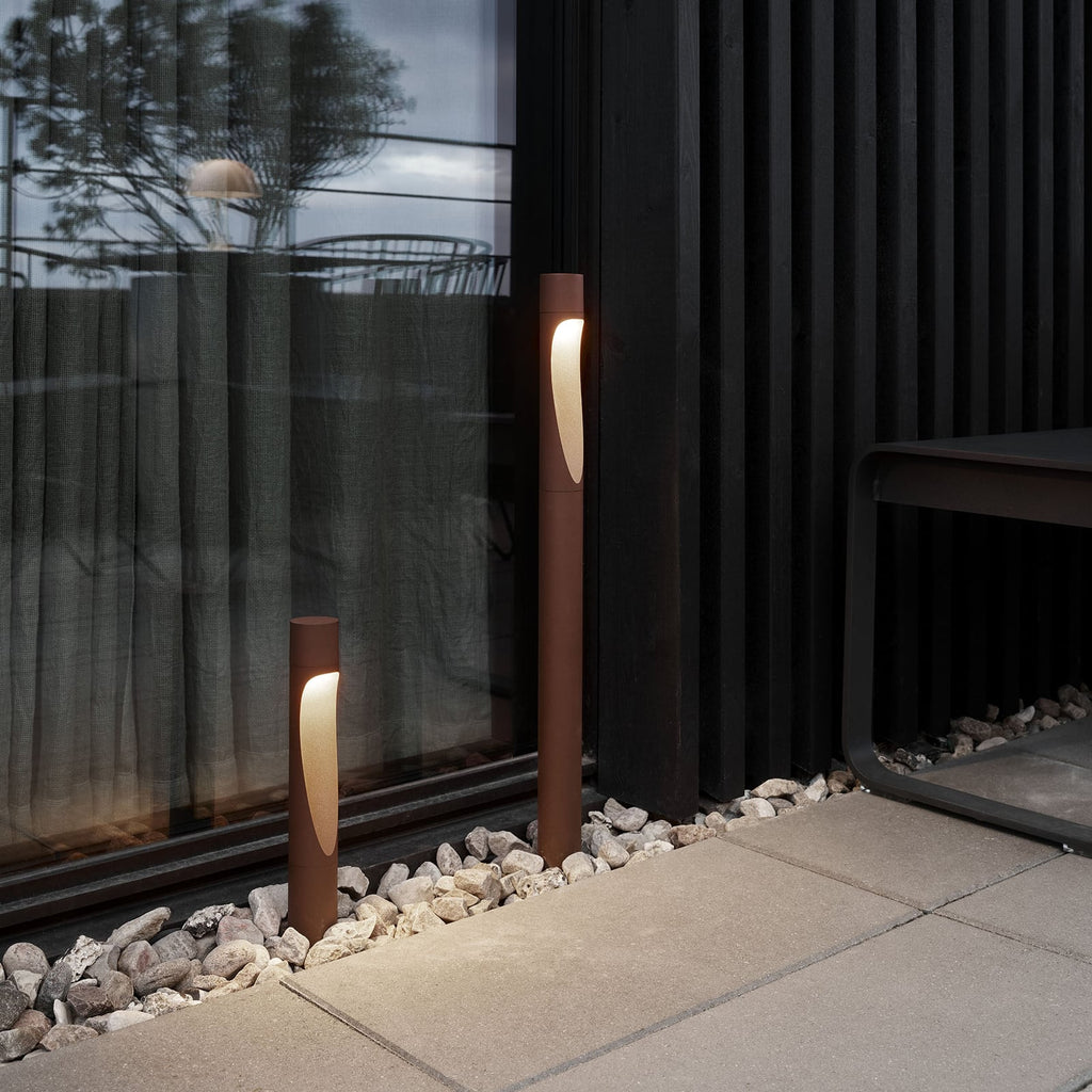 LED stolpelampe Flindt corten aluminium 35 cm IP44 bakside