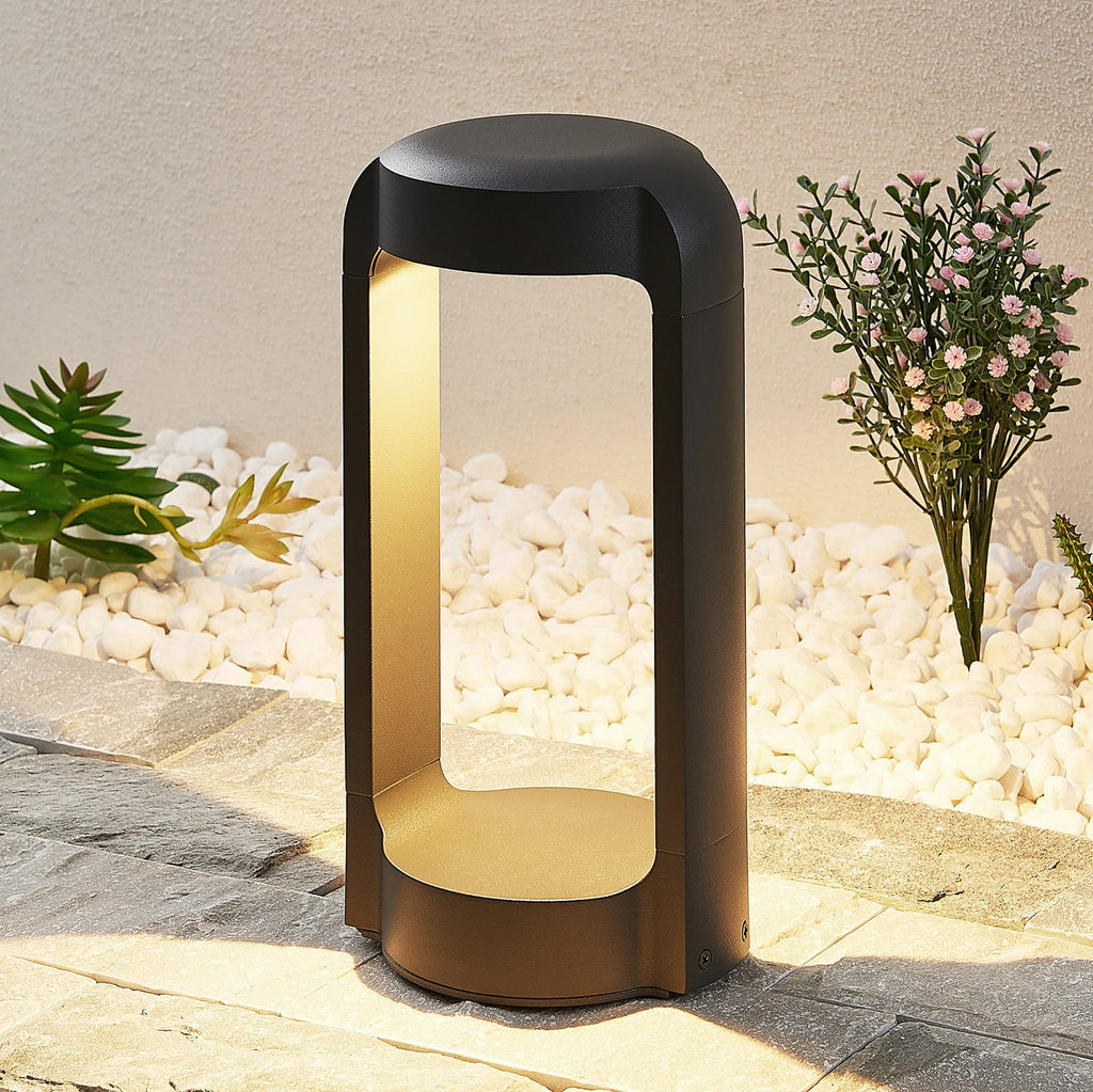 LED stolpelampe Habsa antrasitt 30 cm 11W IP65 forfra