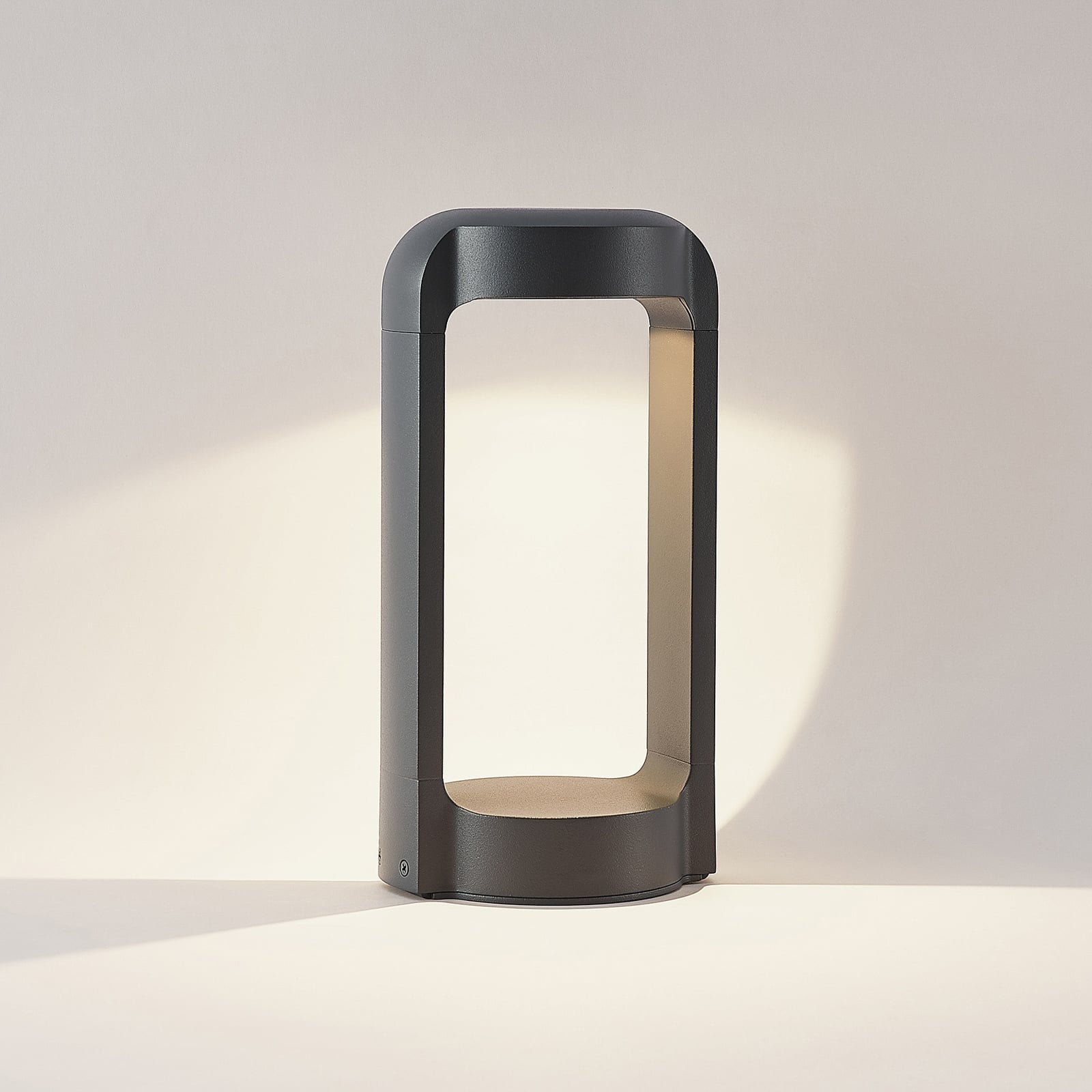 LED stolpelampe Habsa antrasitt sideprofil