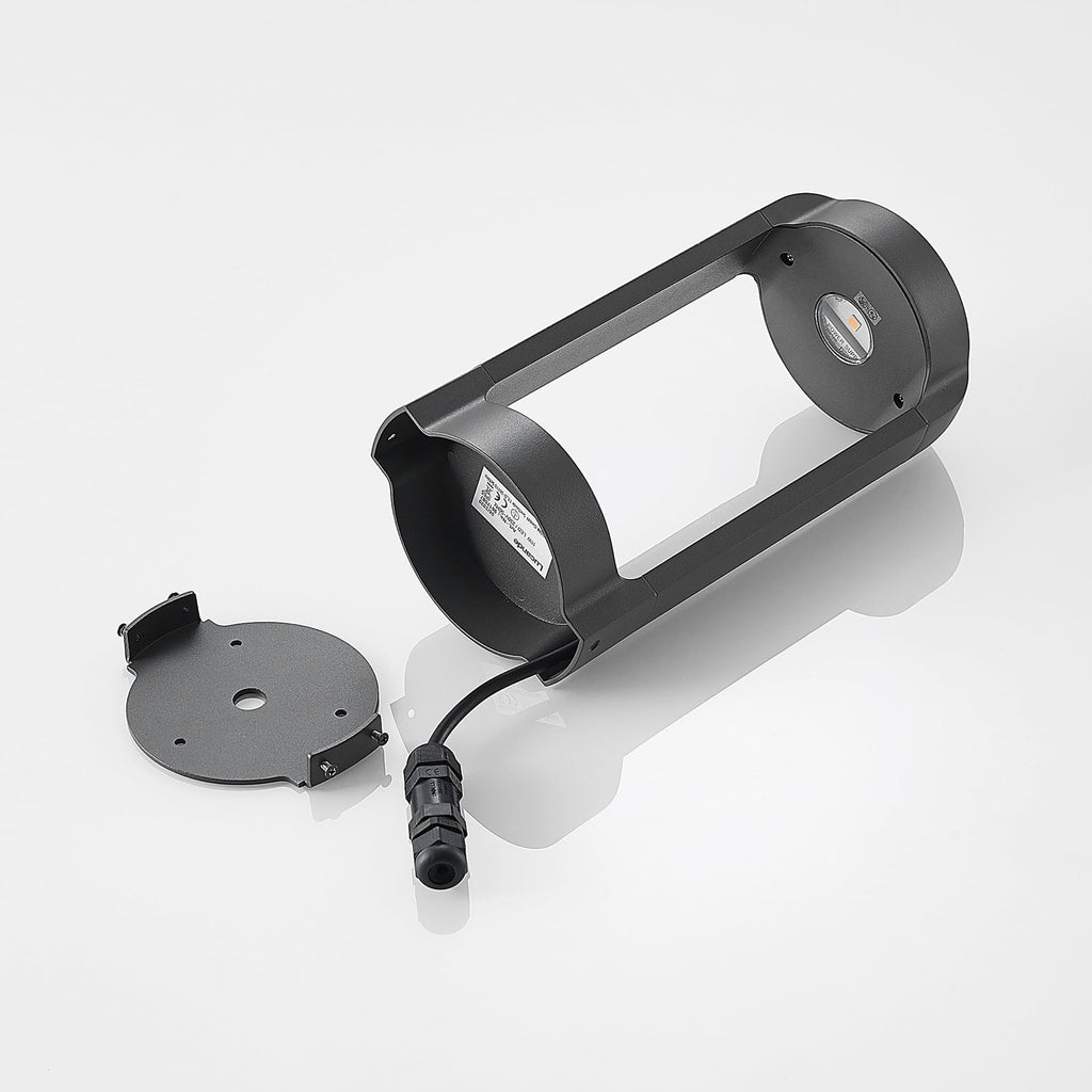 LED stolpelampe Habsa antrasitt aluminium og plast materiale