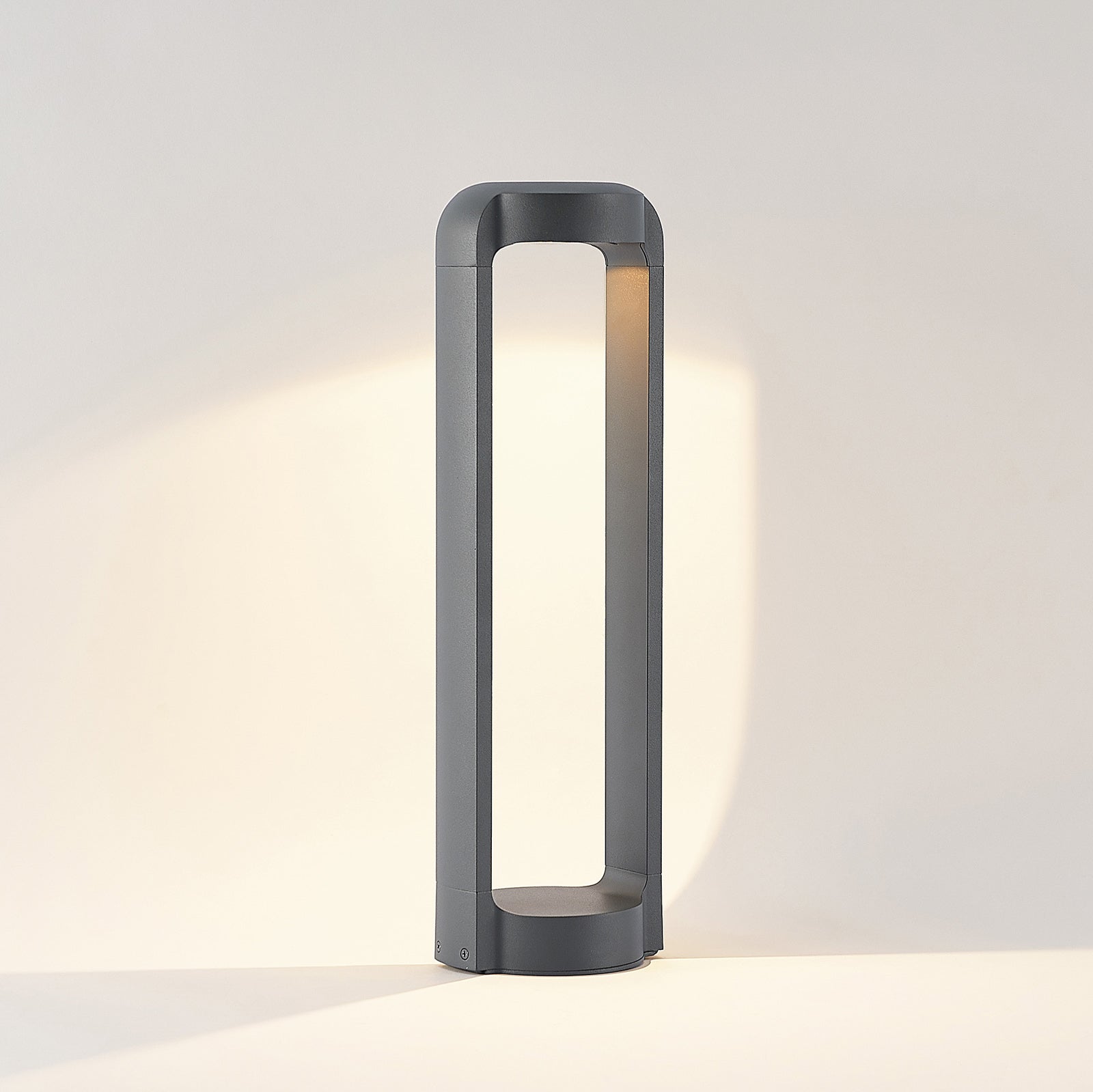 LED stolpelampe Habsa antrasitt aluminium 50 cm IP65 lys i mørket