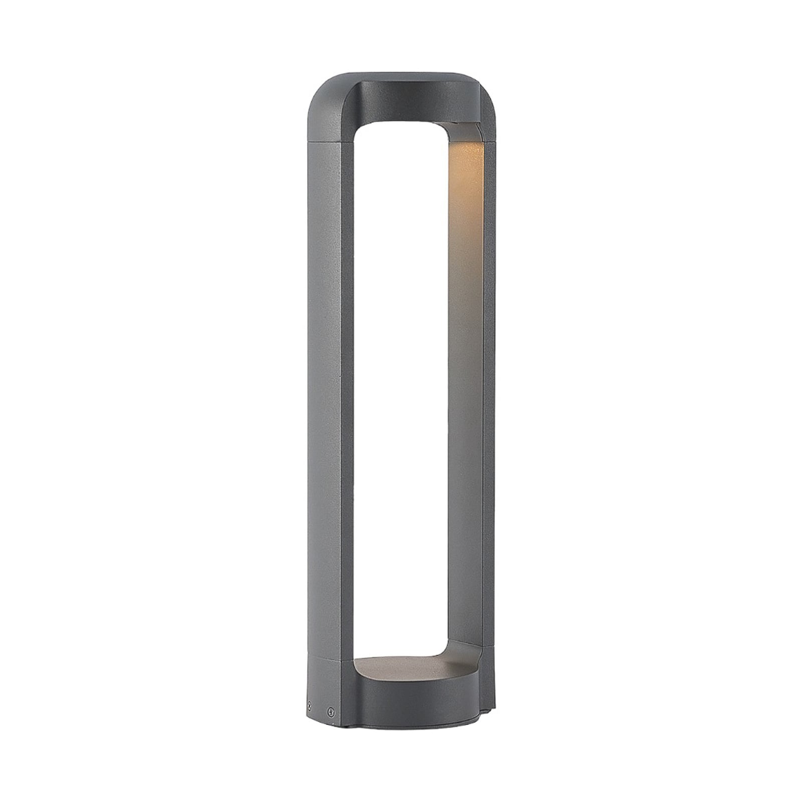 LED stolpelampe Habsa antrasitt aluminium 50 cm IP65 montert i hage