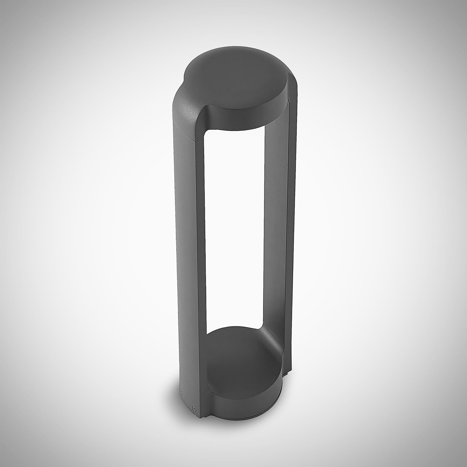 LED stolpelampe Habsa antrasitt aluminium 50 cm IP65 sett fra siden