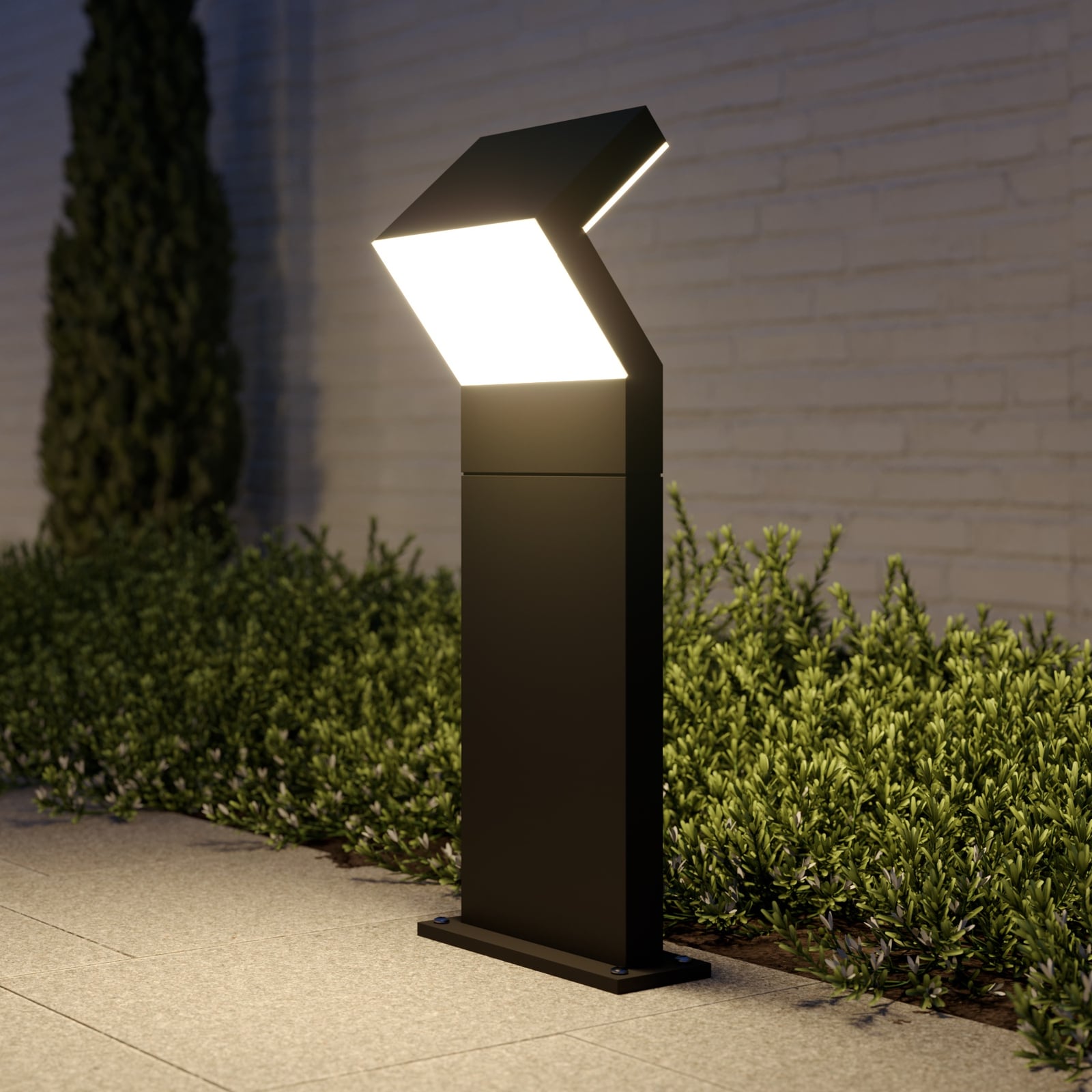 LED stolpelampe Havin antrasitt aluminium 60 cm IP65 forfra