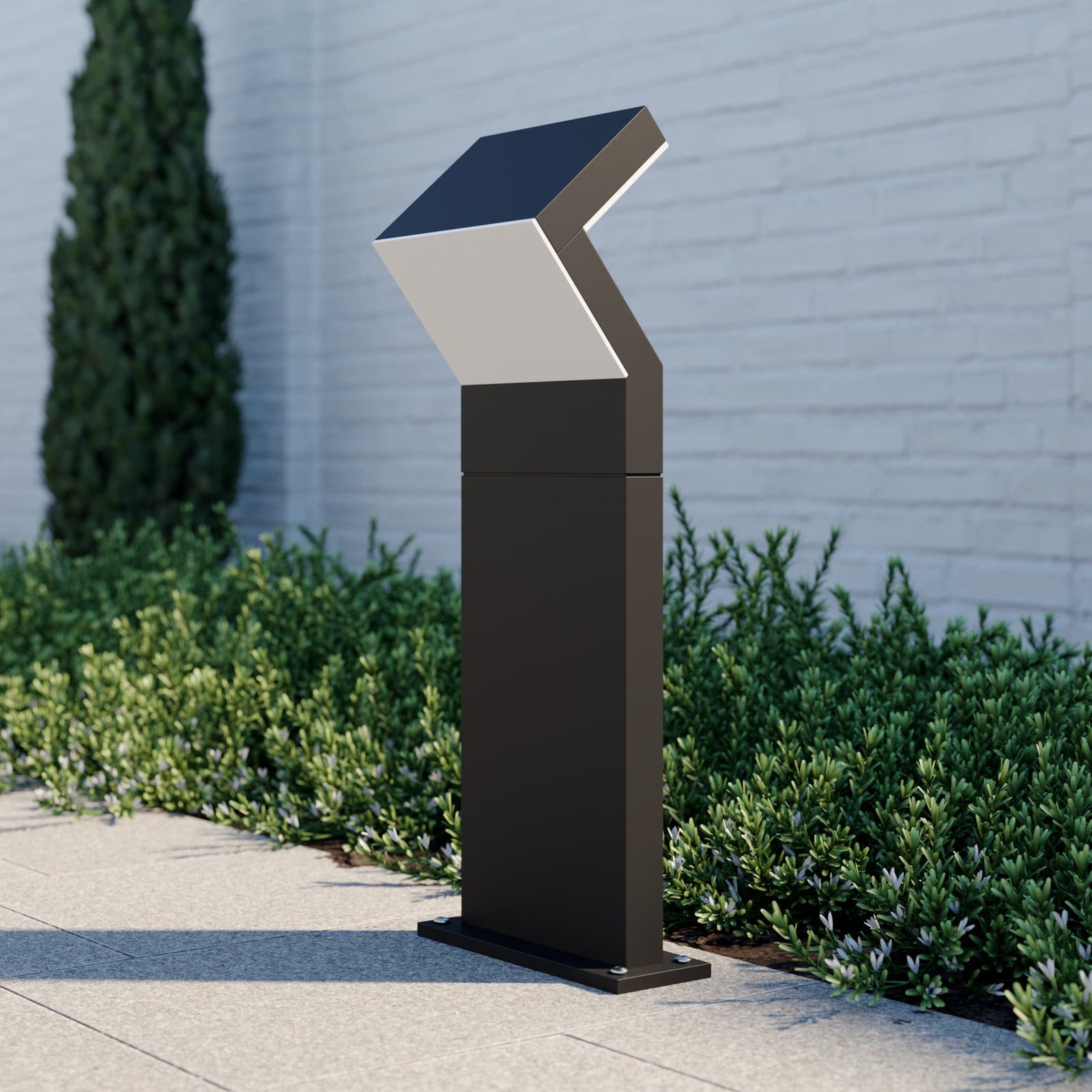 Detalj av LED stolpelampe Havin antrasitt aluminium 60 cm IP65