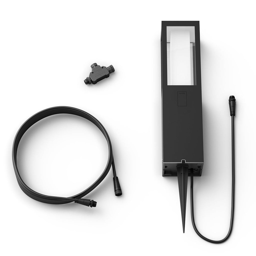 LED stolpelampe Impress svart RGBW dimbar IP44 bakside