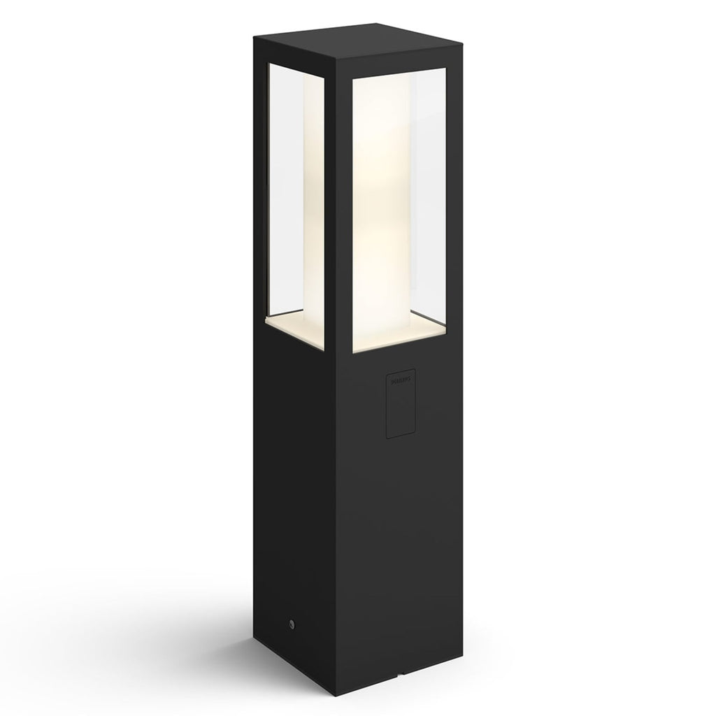 LED stolpelampe Impress svart RGBW dimbar IP44 - Philips Hue