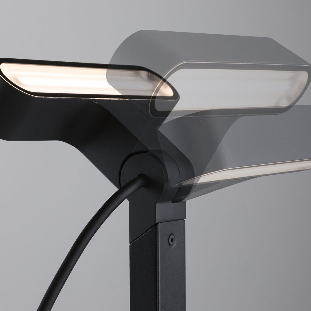 LED stolpelampe Ito horisontal metall 6W IP65 dimbar montert i hage