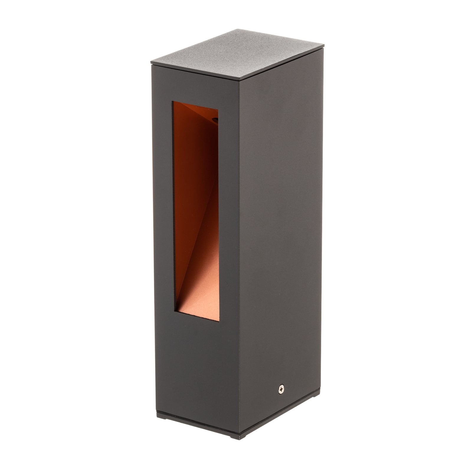 LED stolpelampe Jenke grafitt aluminium med lys