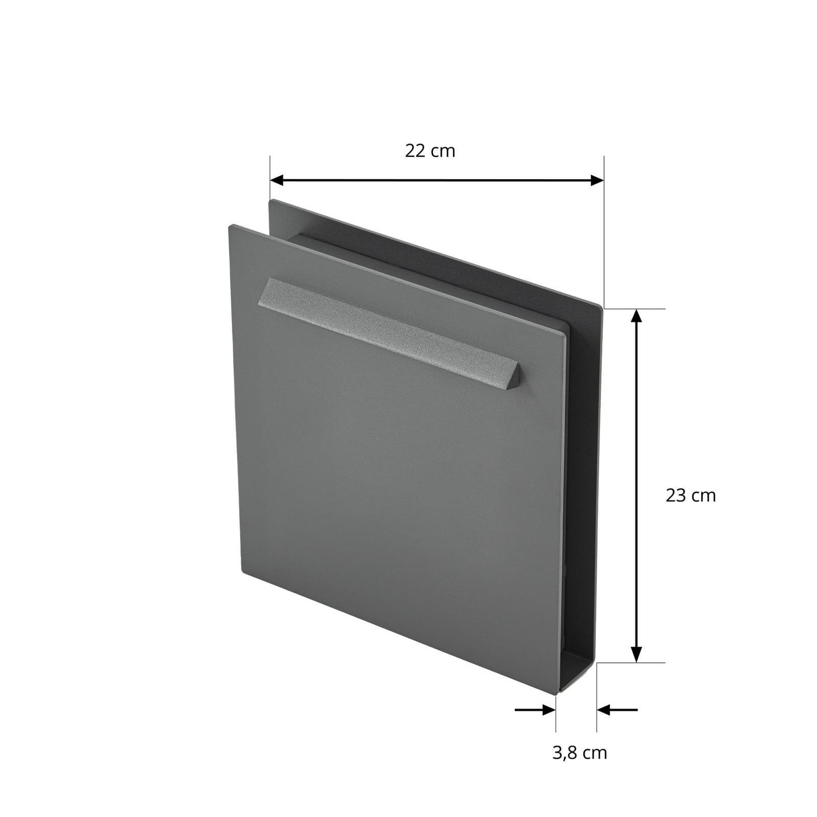 LED stolpelampe Joril antrasitt CCT 23 cm IP65 detalj av lyskilde
