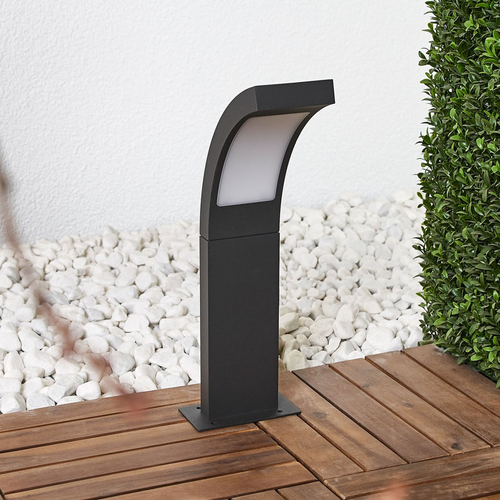 LED stolpelampe Juvia antrasitt aluminium bakside