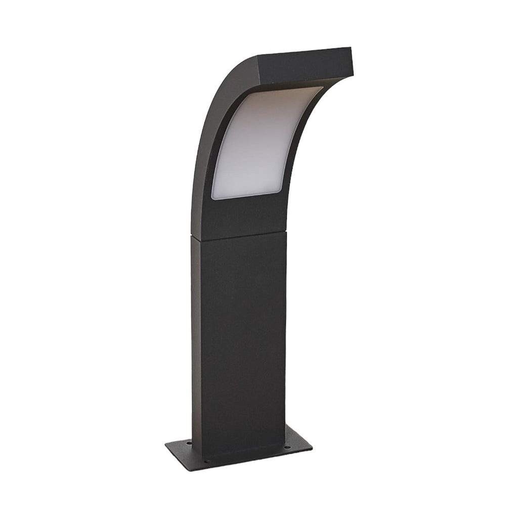 LED stolpelampe Juvia antrasitt aluminium detalj av lyskilde