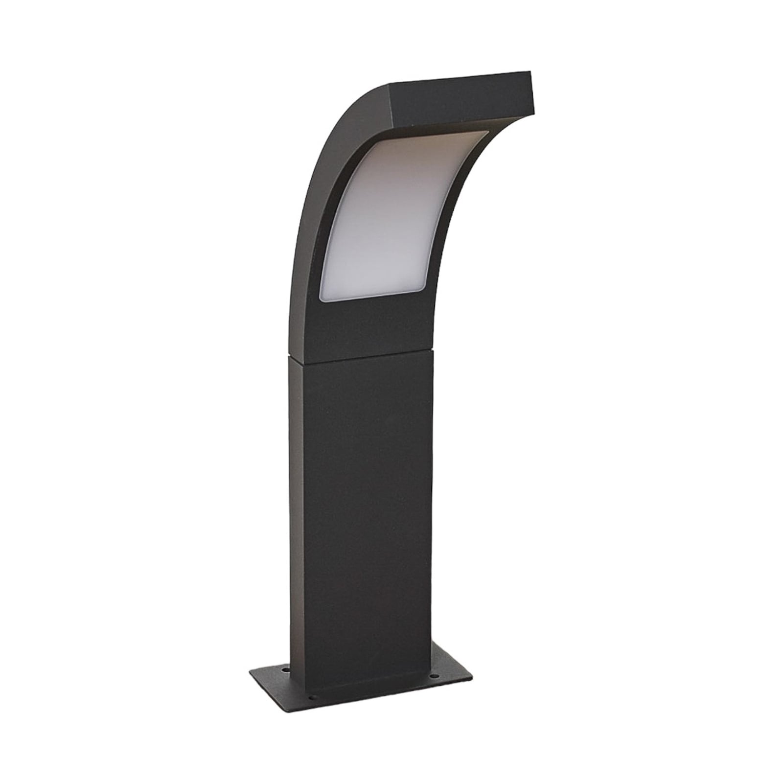 LED stolpelampe Juvia antrasitt aluminium detalj av lyskilde