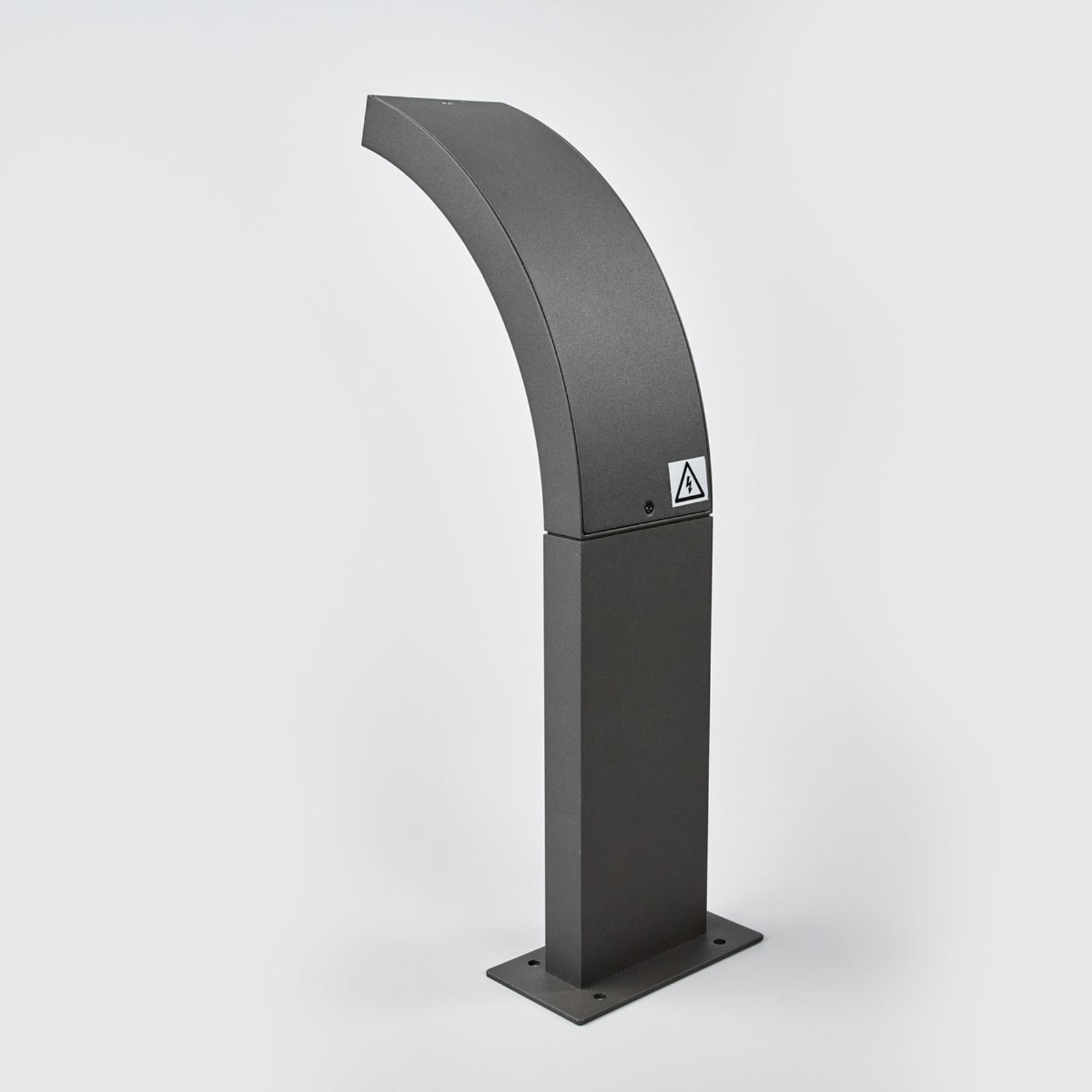 LED stolpelampe Juvia antrasitt aluminium sett fra siden