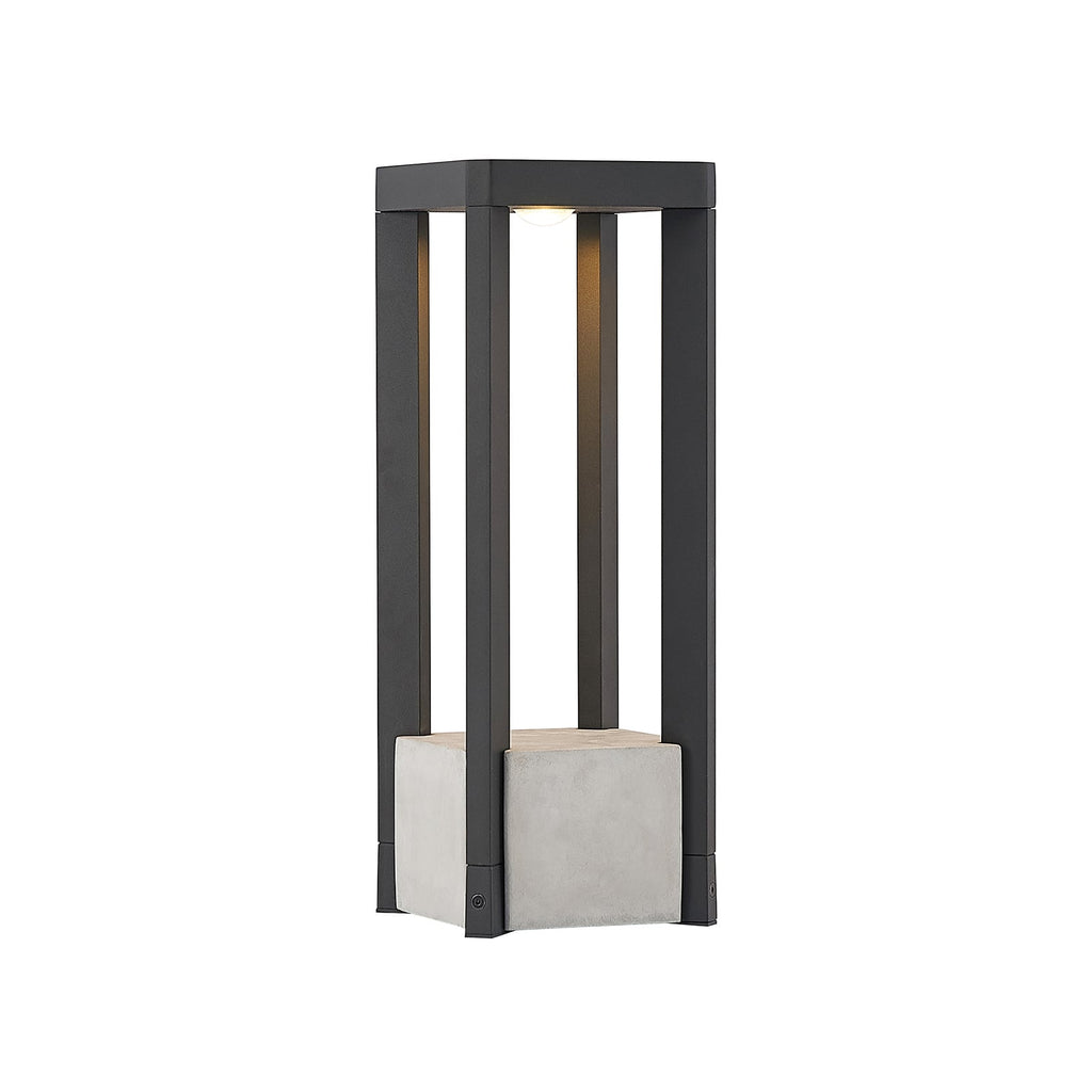 LED stolpelampe Kalisa mørkegrå aluminium side