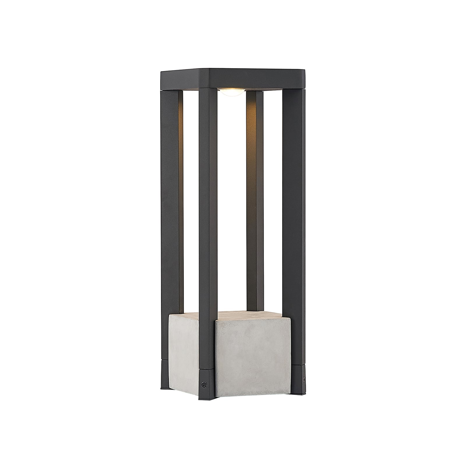 LED stolpelampe Kalisa mørkegrå aluminium side
