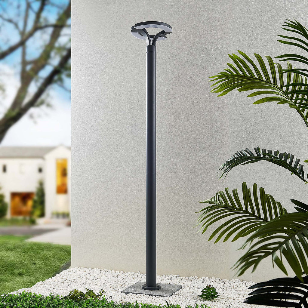 LED stolpelampe Keily sirkel antrasitt 160 cm IP54 bakside