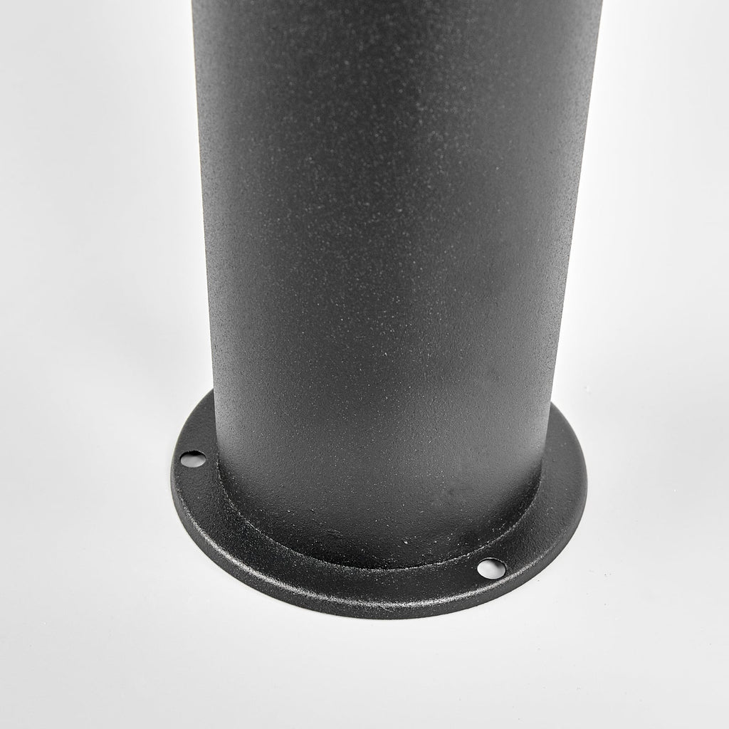 LED stolpelampe Lanea rustfritt stål svart 40 cm IP44 lampehode detalj