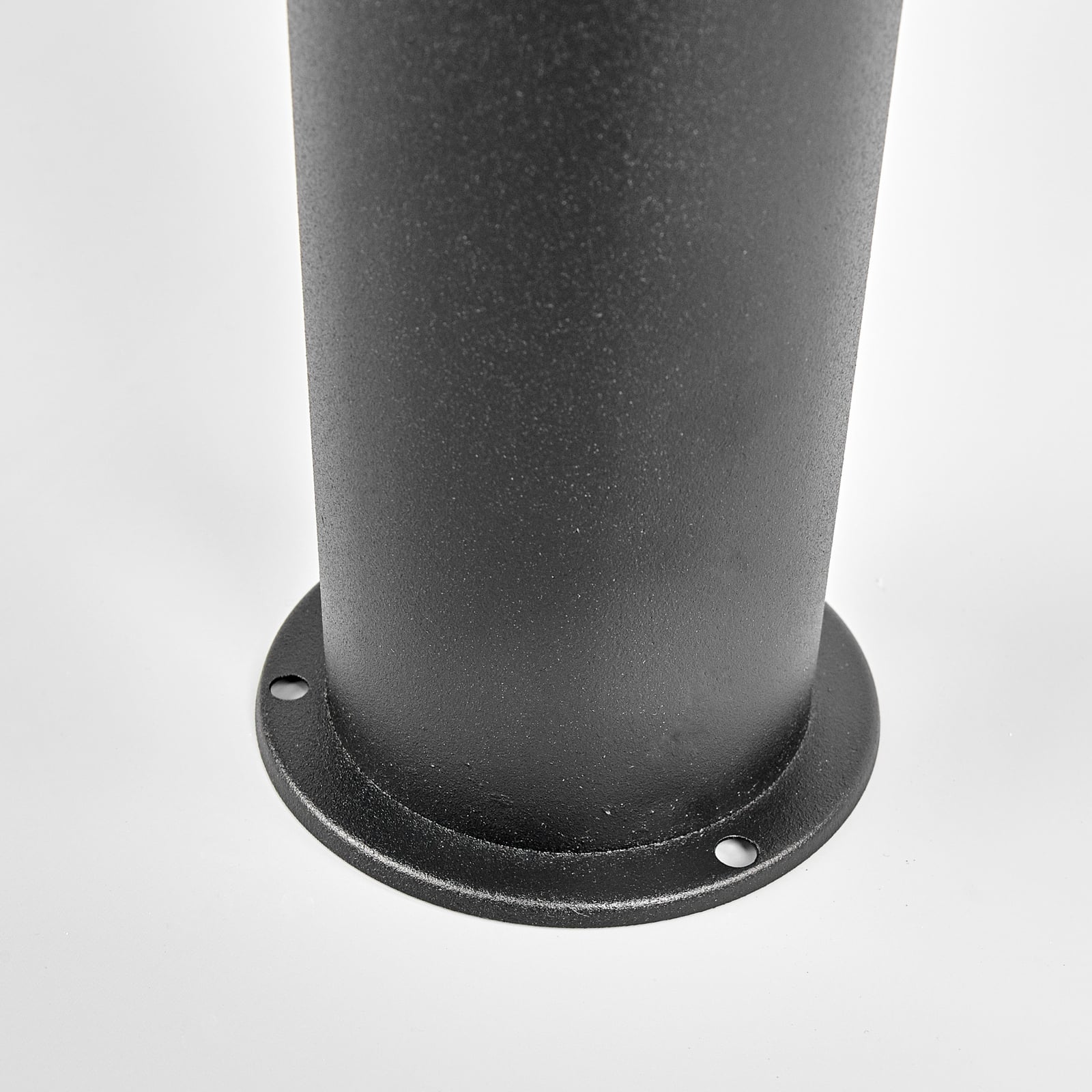 LED stolpelampe Lanea rustfritt stål svart 40 cm IP44 lampehode detalj
