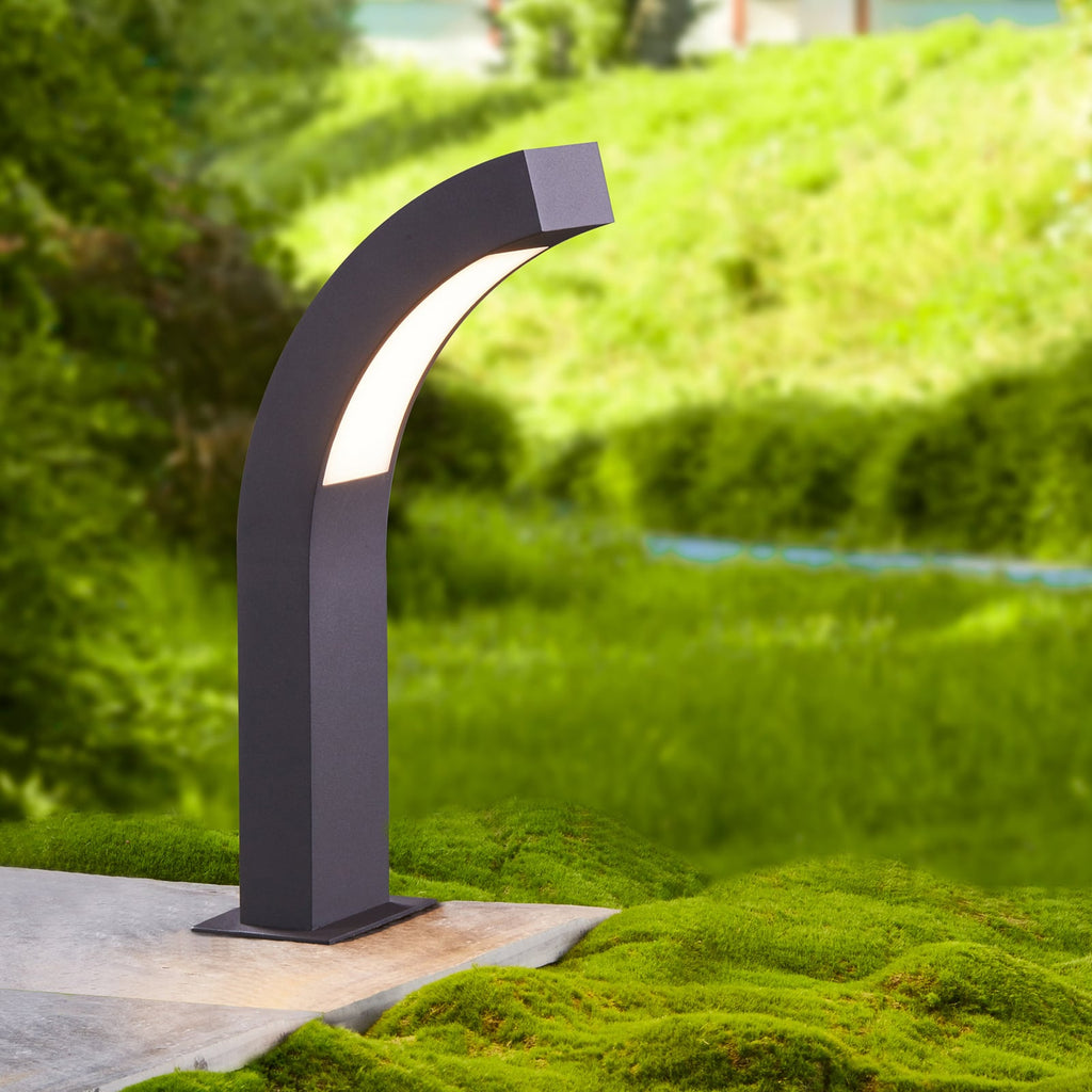 Bakside av LED stolpelampe Lennik antrasitt 40 cm IP54