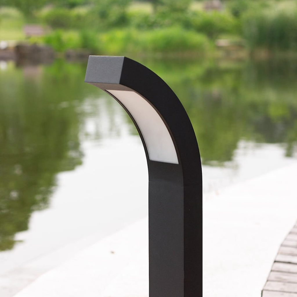 LED stolpelampe Lennik antrasitt aluminium bakside