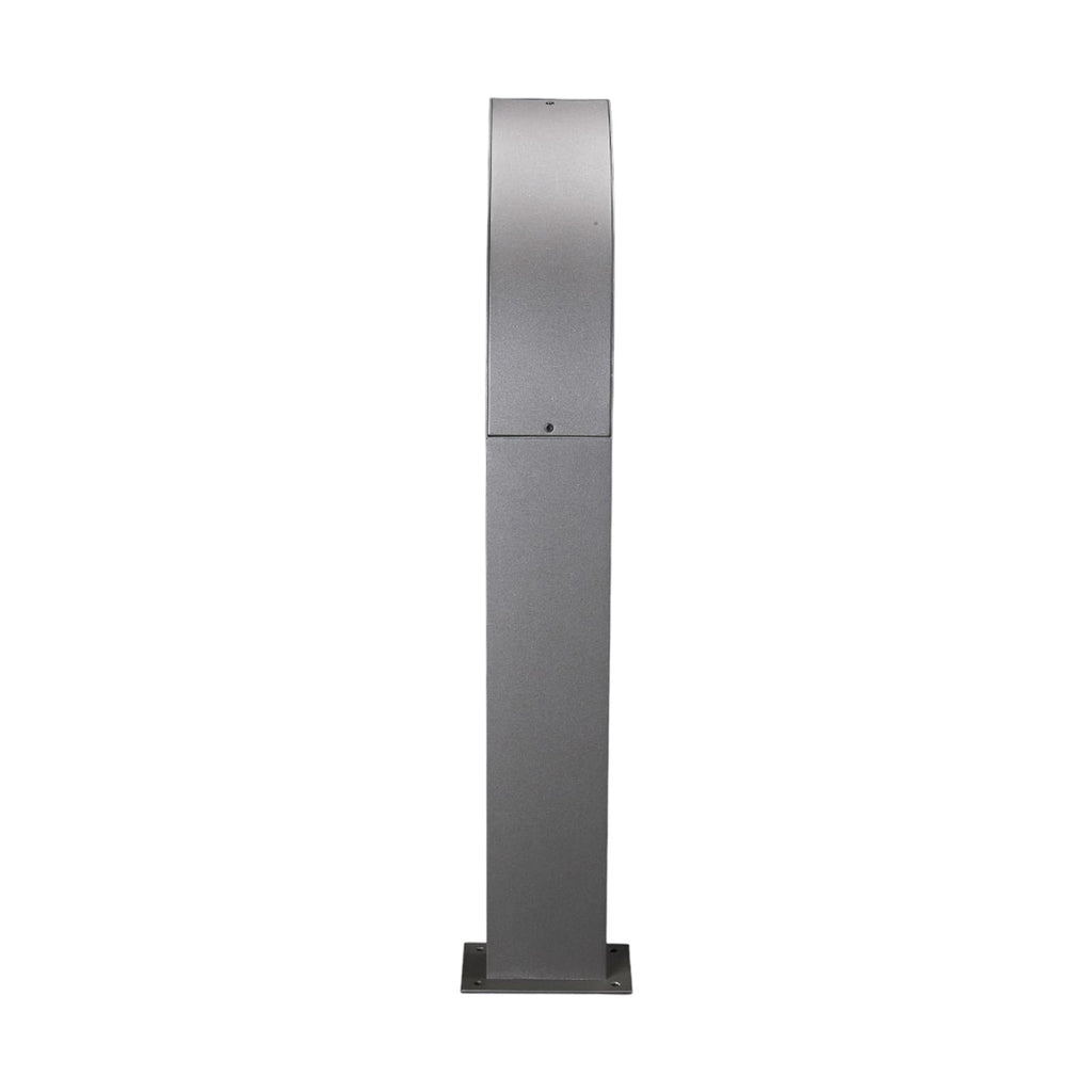 LED stolpelampe Lennik antrasitt aluminium sideprofil
