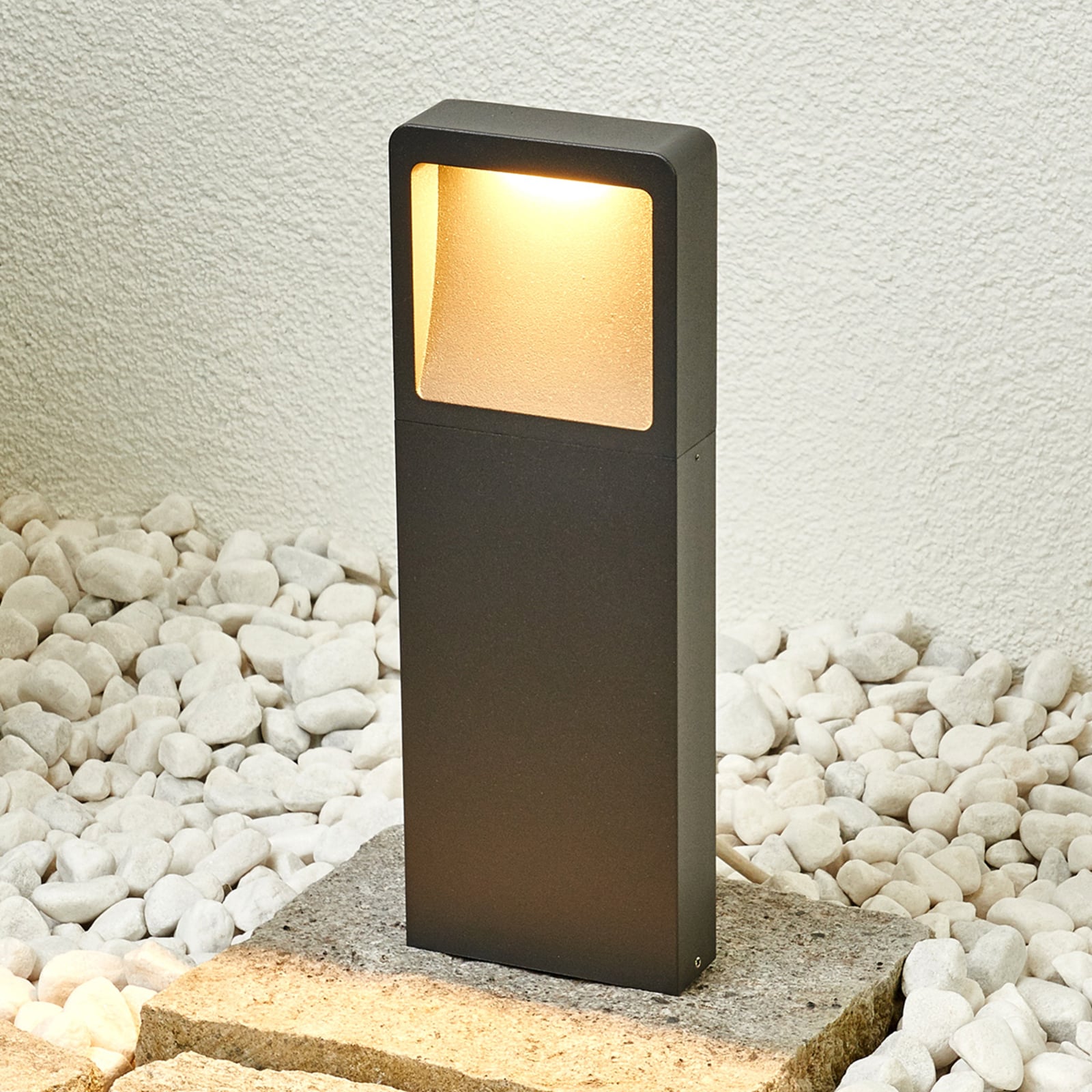 LED stolpelampe Leya 4-pakning antrasitt bakside
