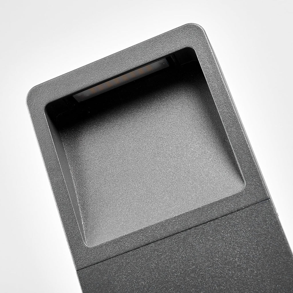 LED stolpelampe Leya antrasitt aluminium sideprofil