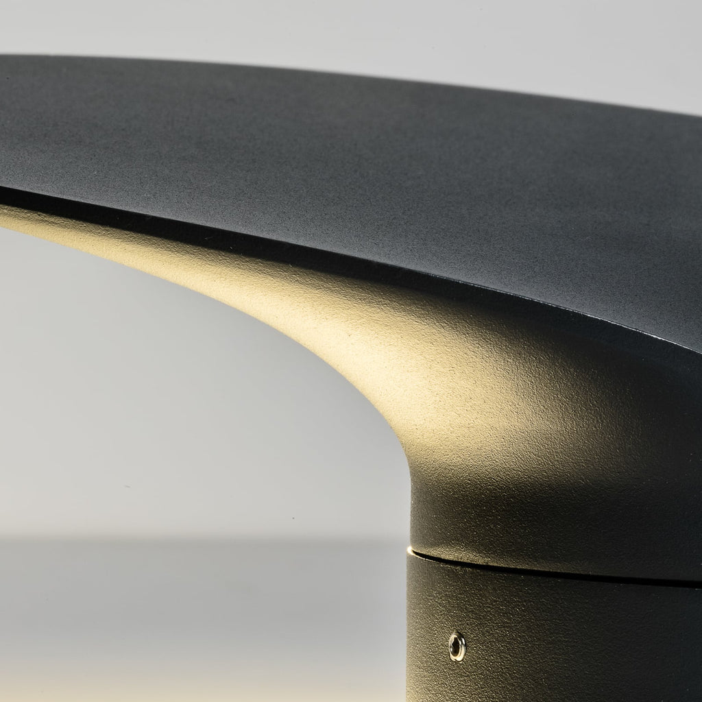 LED stolpelampe Lotus aluminium antrasitt IP65 18W bakside