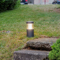 LED stolpelampe Lucius sylindrisk antrasitt Ø12 cm IP54 forfra