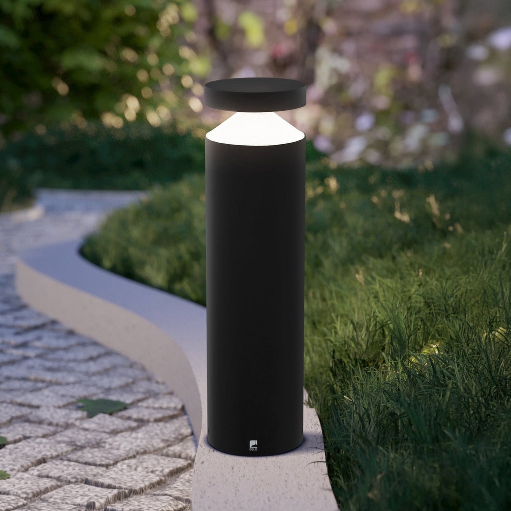 LED stolpelampe Melzo svart forfra