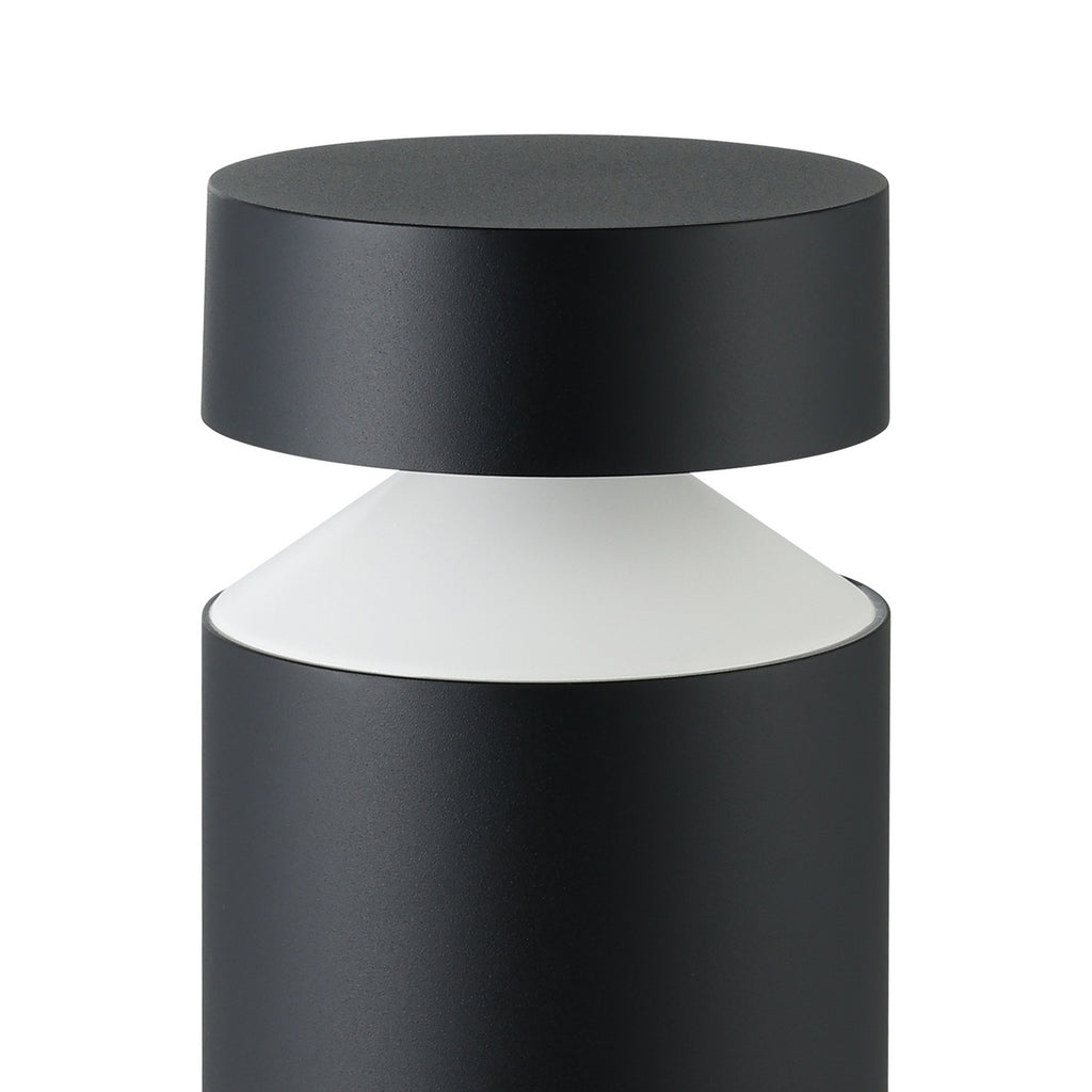LED stolpelampe Melzo svart sideprofil