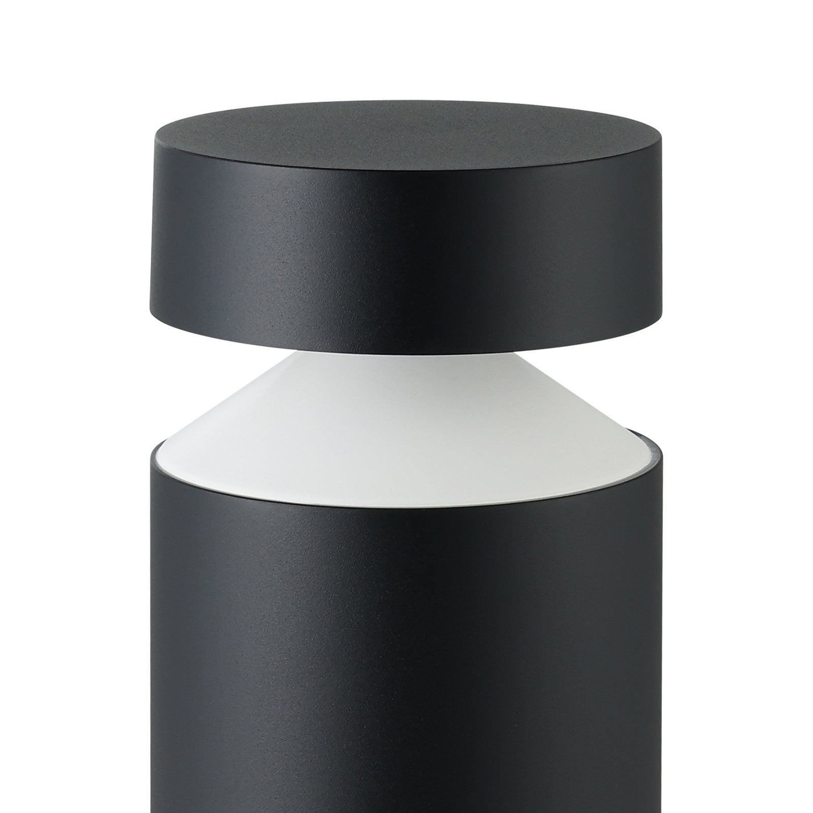 LED stolpelampe Melzo svart sideprofil