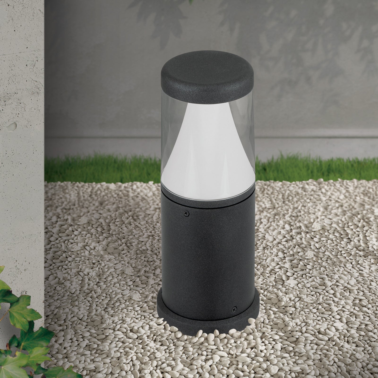 LED stolpelampe Midnight antrasitt 30 cm IP65 bakside