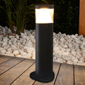 LED stolpelampe Milou trekantet antrasitt 30 cm IP54 forfra