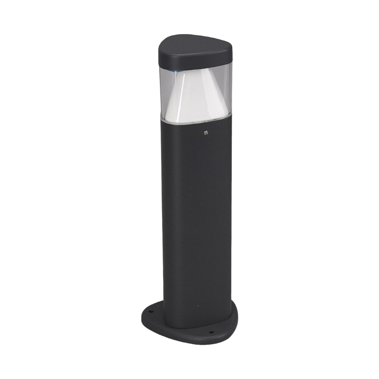 LED stolpelampe Milou trekantet antrasitt 30 cm IP54 bakside