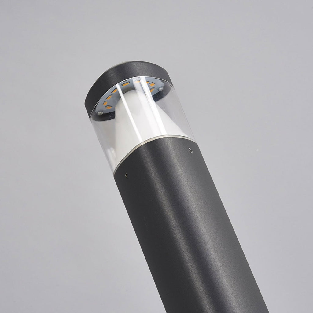 LED stolpelampe Milou trekantet antrasitt 30 cm IP54 nærbilde av LED