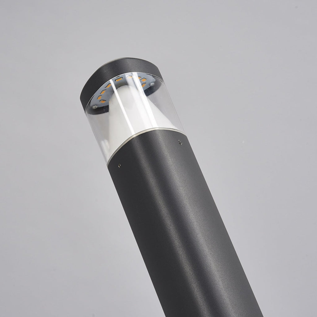 LED stolpelampe Milou trekantet antrasitt 50 cm med synlig LED-lyskilde