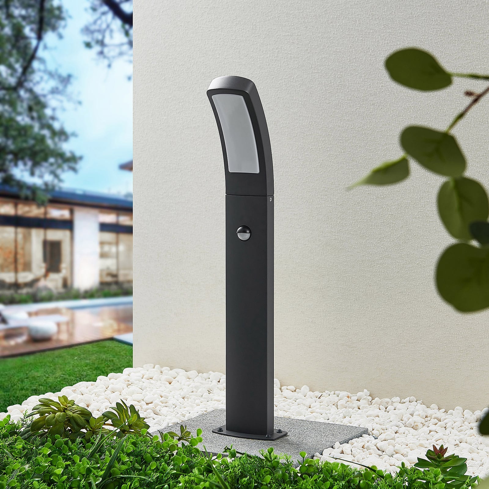 LED stolpelampe Moshe antrasitt 60 cm bakside