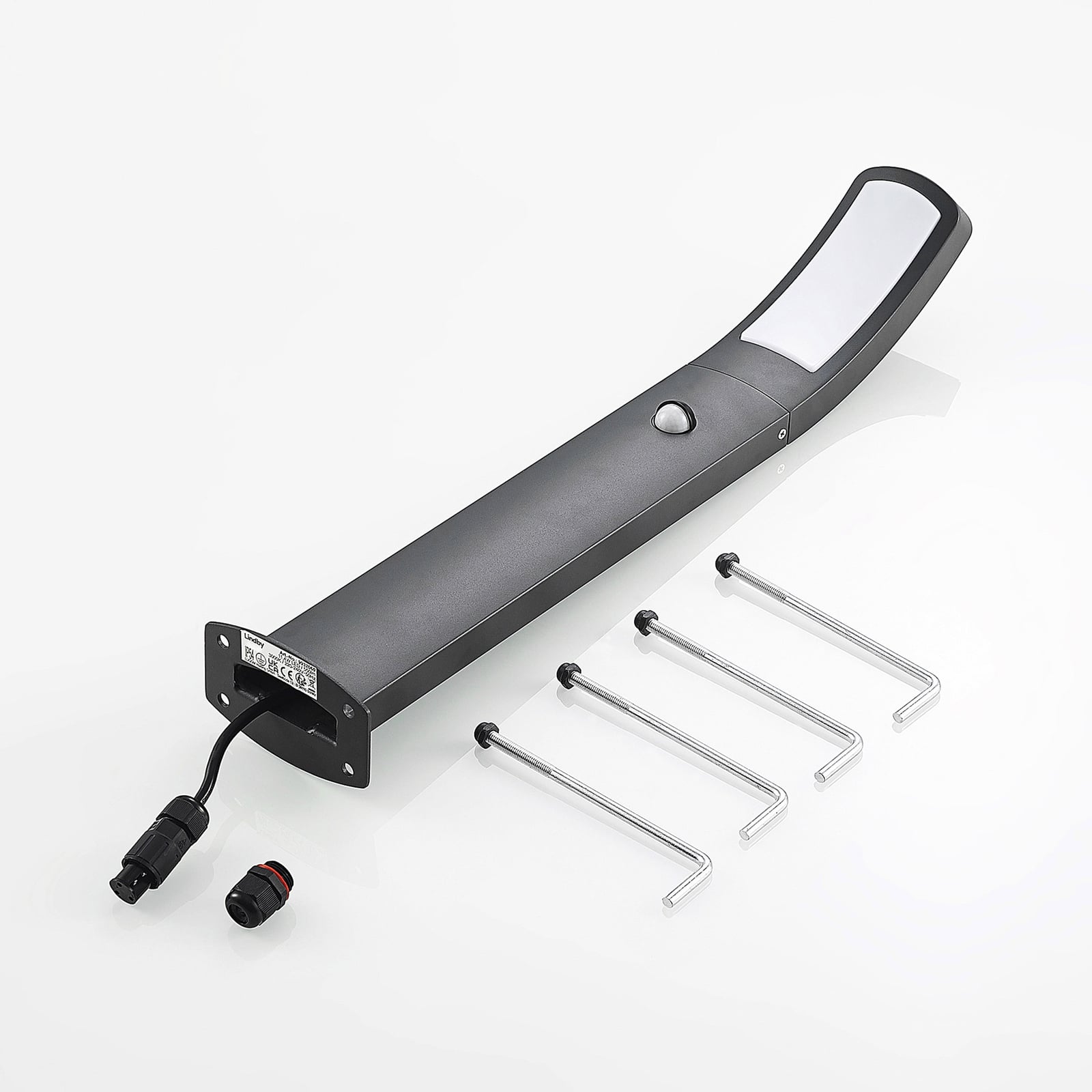 LED stolpelampe Moshe antrasitt 60 cm lysdetalj