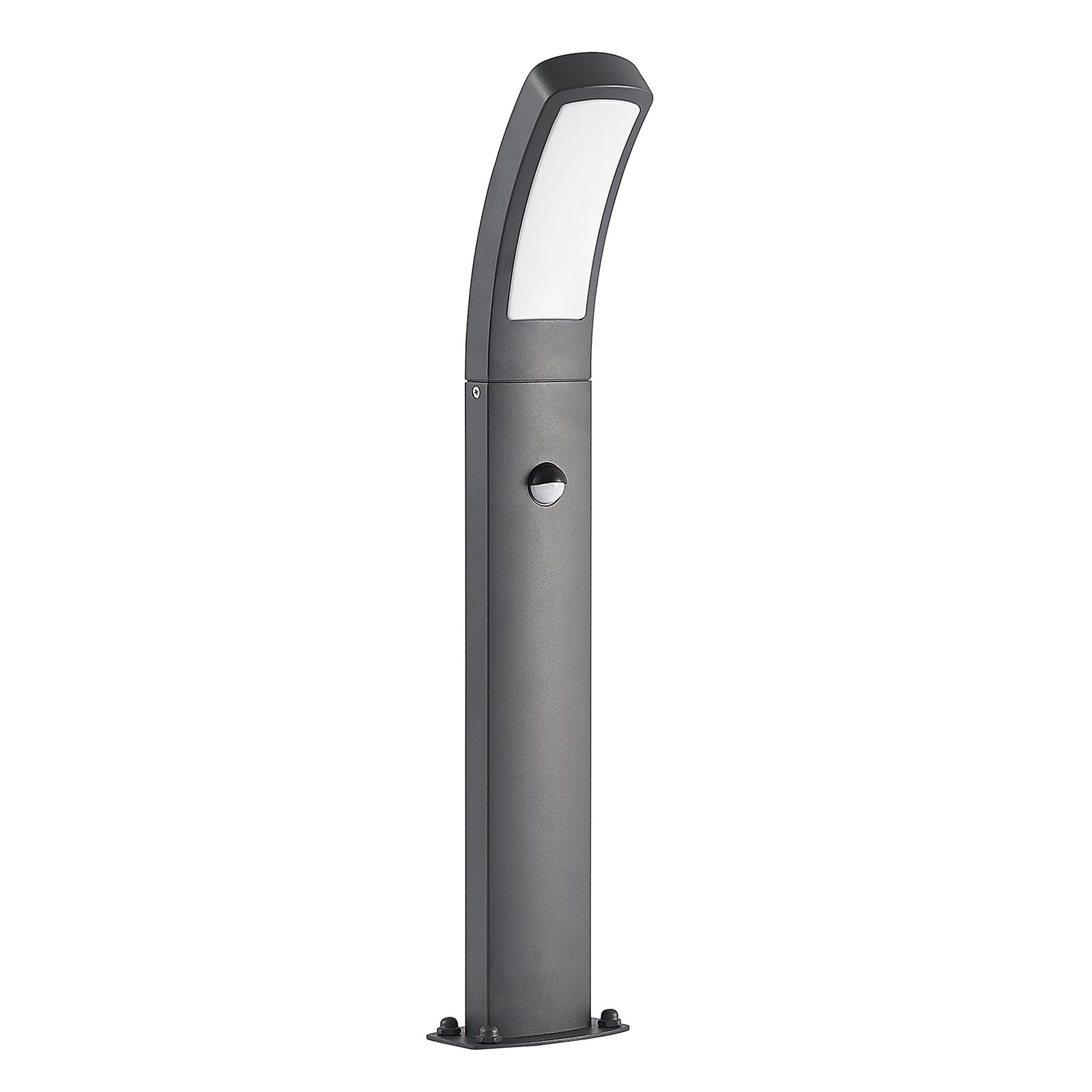 LED stolpelampe Moshe antrasitt 60 cm montert i hage