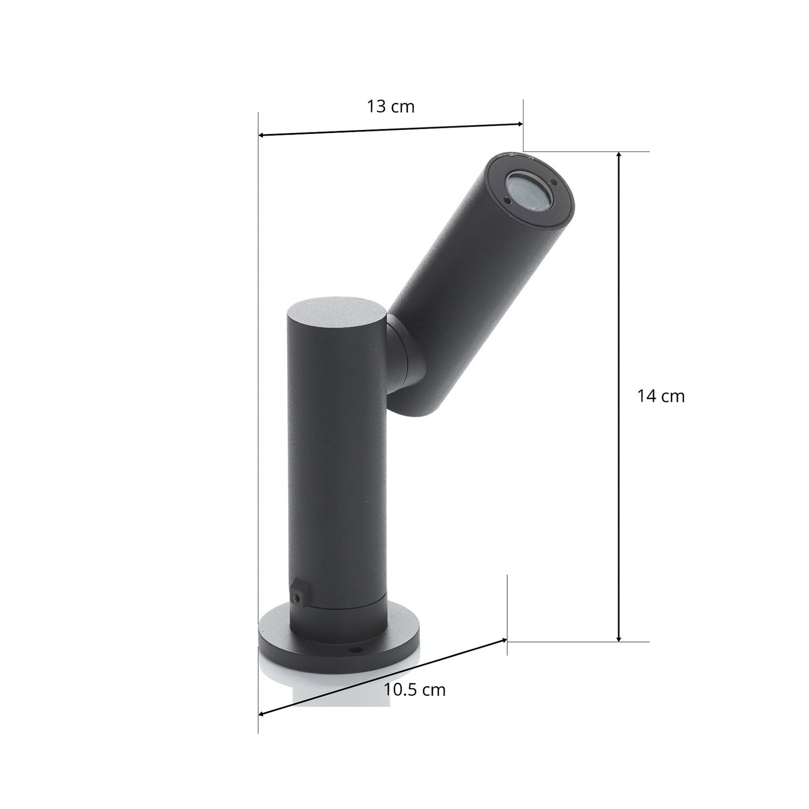 LED stolpelampe Narea justerbar aluminium med IP65-beskyttelse