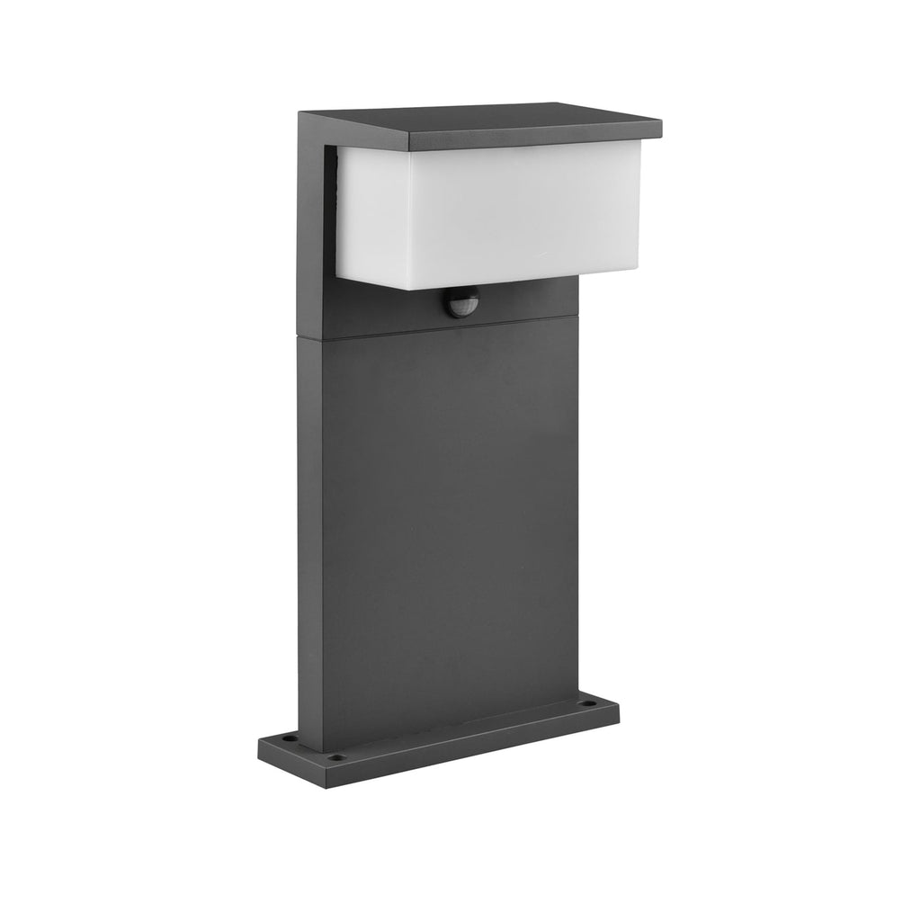 LED stolpelampe Nestos med bevegelsessensor antrasitt IP54 bakside