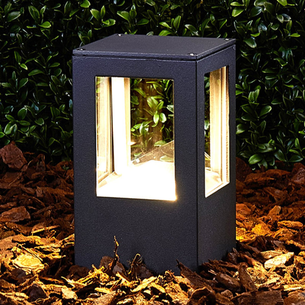 LED stolpelampe Nicola antrasitt aluminium forfra