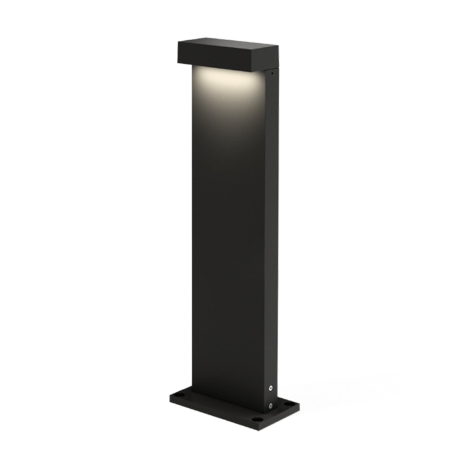 LED stolpelampe Palos Carré 1.0 svart dimbar forfra