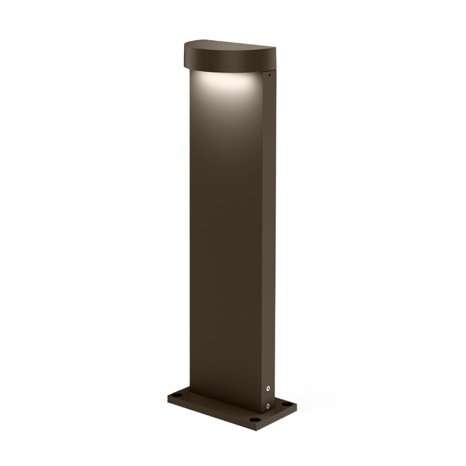 LED stolpelampe Palos Round 1.0 bronse 20 cm dimbar IP65 forfra