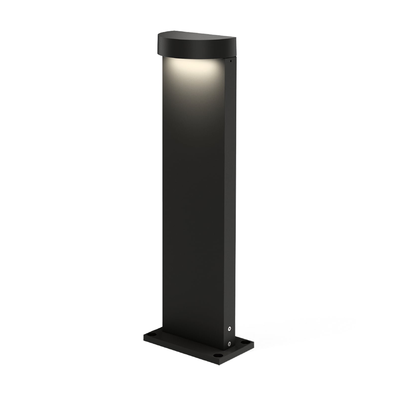 LED stolpelampe Palos Round 1.0 svart dimbar 20 cm fra forsiden