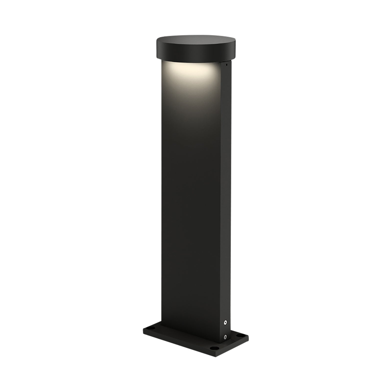 LED stolpelampe Palos Round 2.0 svart dimbar 50 cm utendørsbelysning