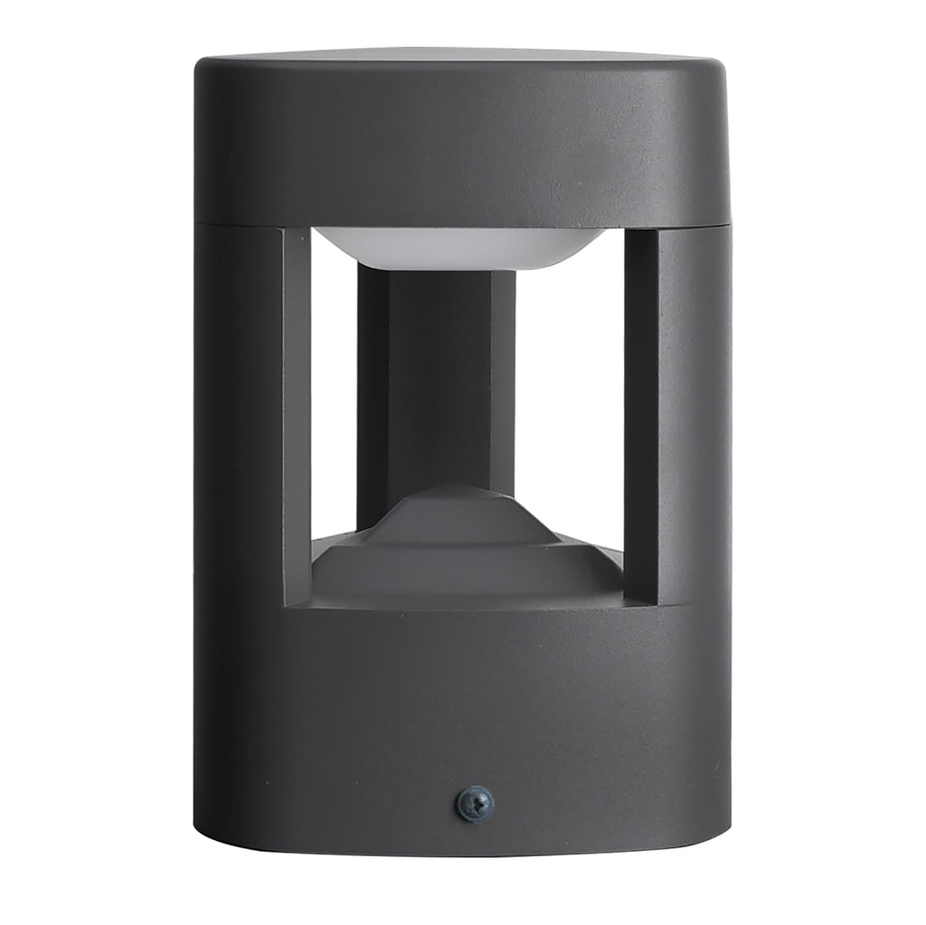 Bakside av LED stolpelampe Pirron trekantet antrasitt 20 cm IP54